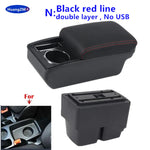 For Ford Fiesta Armrest Box For Ford Fiesta MK7 Car Armrest 2009-2017 Storage Box Interior Dedicated Retrofit Car Accessories