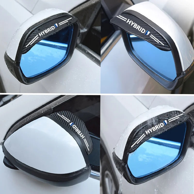 2 pieces for "HYBRID" car rearview mirror raincoat - water blocking sun visor, suitable for Toyota Pulis