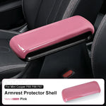 Car Center Console Stowing Tidying Armrest Box Panel Trim Cover For MINI COOPER S F66 close-up view