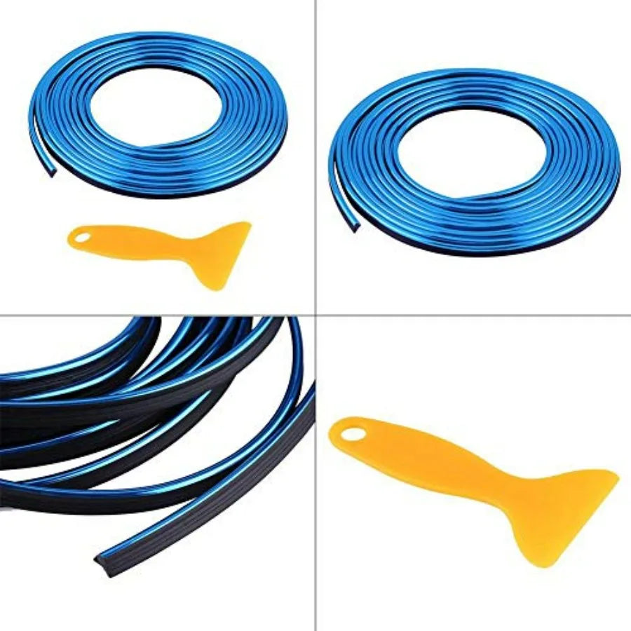 Blue Car Interior Trim Strip | Flexible Decorative Moulding Line 5M lifestyle view