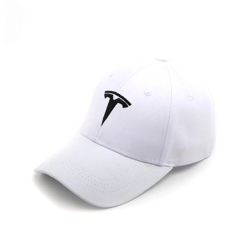 Tesla Emblem Baseball Cap | Outdoor Sports Hat for Tesla Enthusiasts lifestyle view