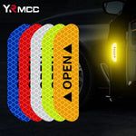 4PCS Reflective Car Door Opening Warning Reflector Tape