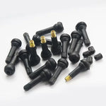 Black TR414 Tubeless Car Tire Valve Stems with Caps | Snap-in Rubber Tire Valve Stem lifestyle view