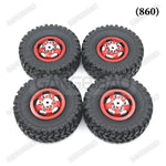 MN82 Remote Control Car Upgrade Metal Front and Rear Axle Drive Shaft Shock Absorber Tire for MN 1/12 MN82T LC79 MN82S MN82Pro