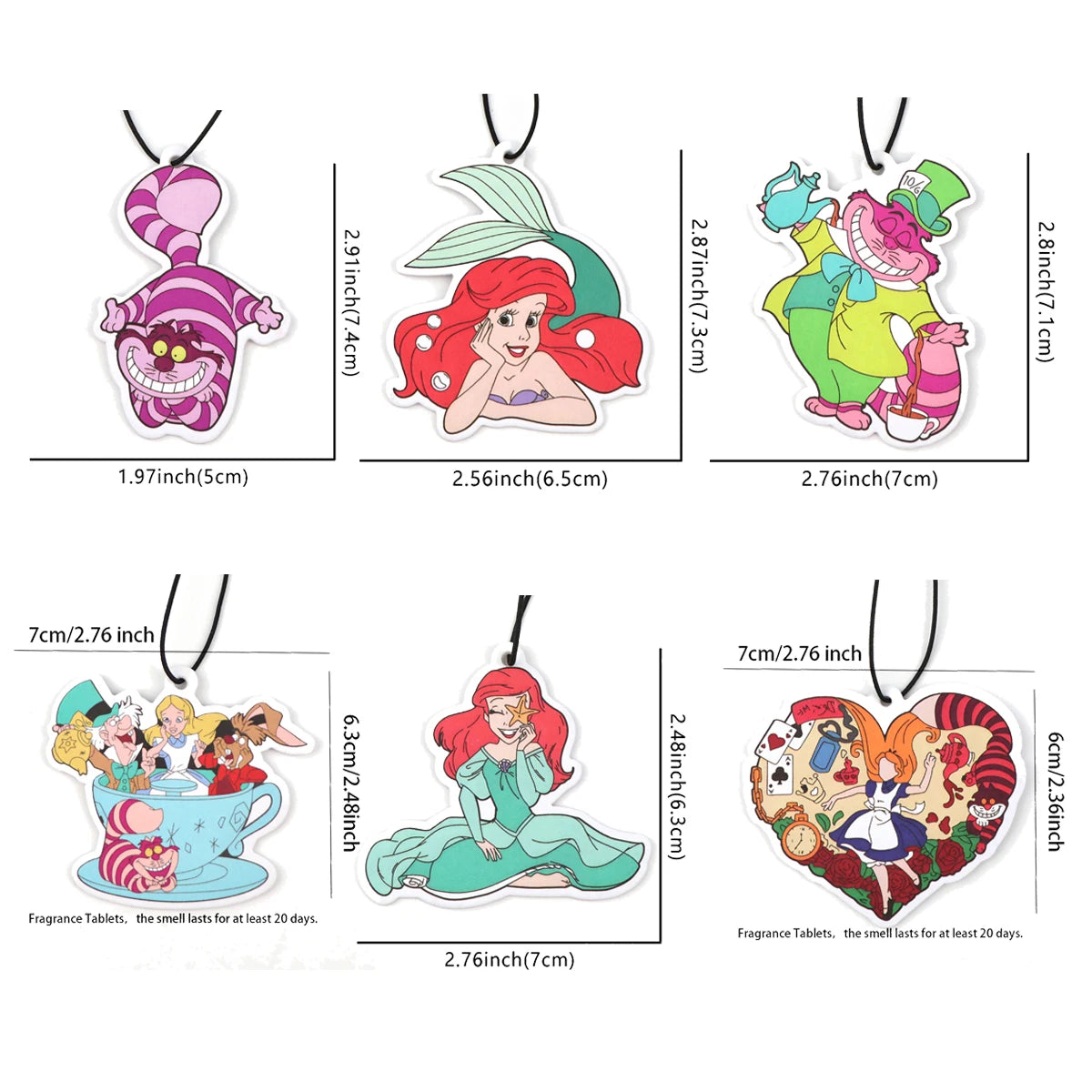 Fairy Tale Princess Solid Perfume Hanging Car Air Freshener | Lovely Paper Scented De alternate view