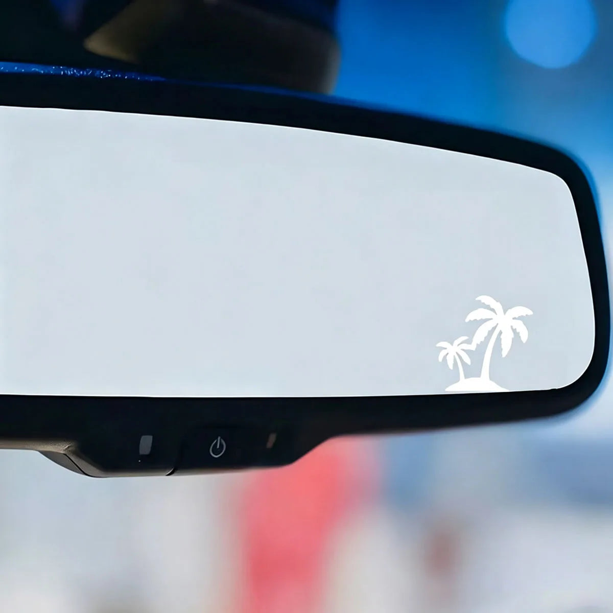 palm tree Decal Waterproof Sticker Car Rearview Mirror Windshield Side Window Sun Visor Ocean Beach Vinyl universal Fit Auto