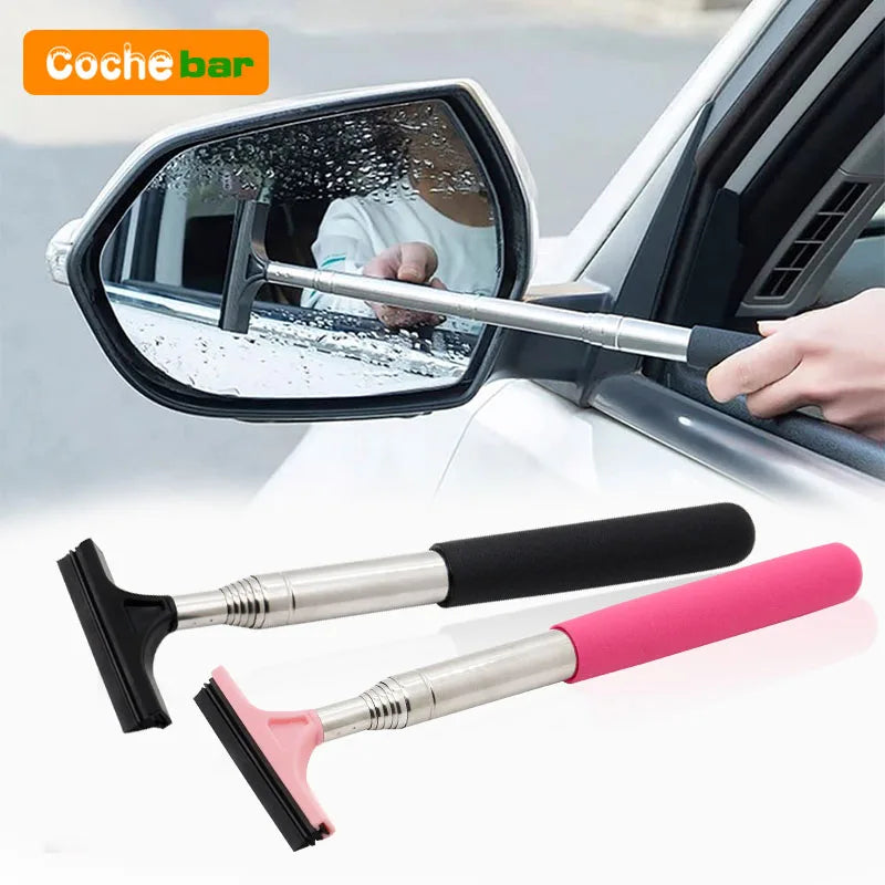 Car Rearview Mirror Wiper Cleaning Tool Auto Glass Mist Cleaner Scraper Car Accessories Handle Teles