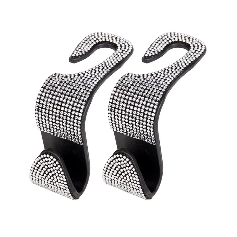 Rhinestone Car Headrest Hook Organizer