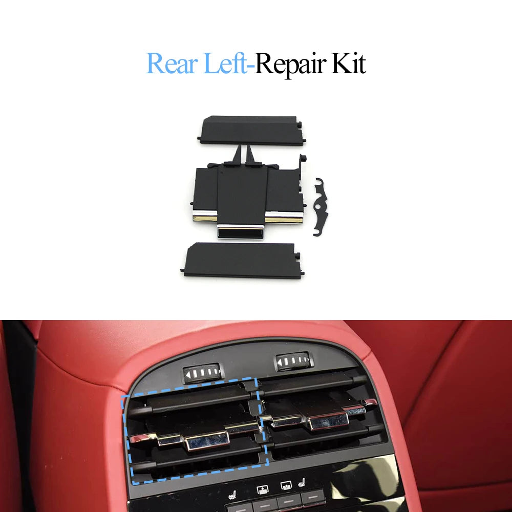 M156 Car Rear AC Vent Assembly Grille Outlet Cover Panel Slider Clip Repair Kit For Maserati Quattroporte 2013-2020 670011357