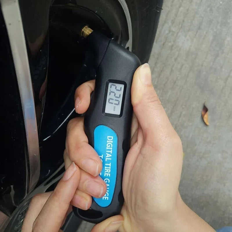 Digital Tire Pressure Gauge | LCD Display for Car Truck Motorcycle Bike