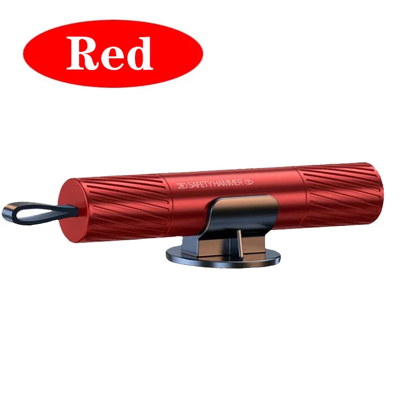 Car Window Glass Breaker Hammer Seatbelt Cutter Emergency Tungsten Steel Tip Tool for lifestyle view