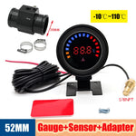 52mm Auto Water Temperature Meter | Universal LCD Digital Thermometer with Sensor and alternate view