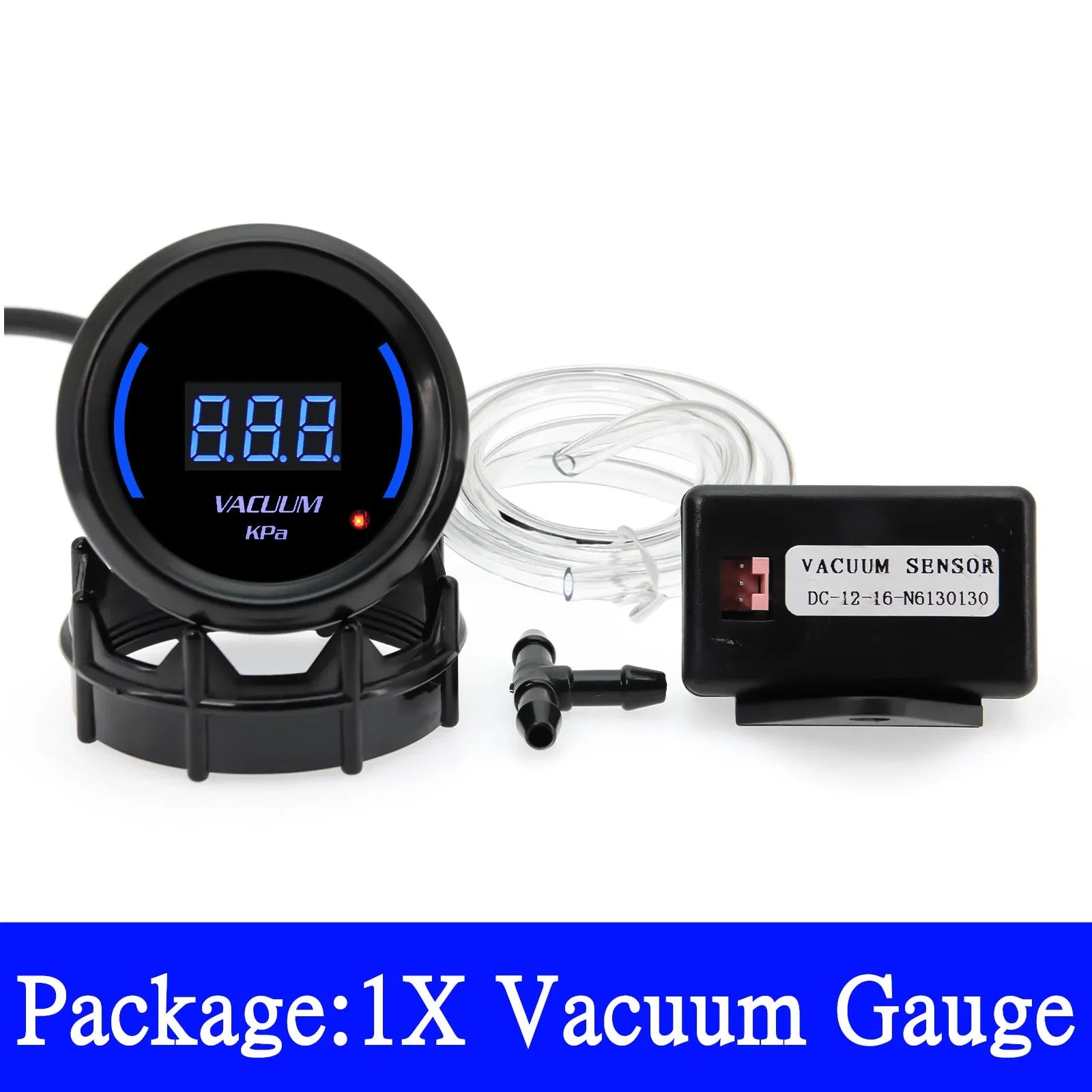 52mm Car Gauge Set | Digital Turbo Boost Water Temp Oil Pressure Voltmeter close-up view