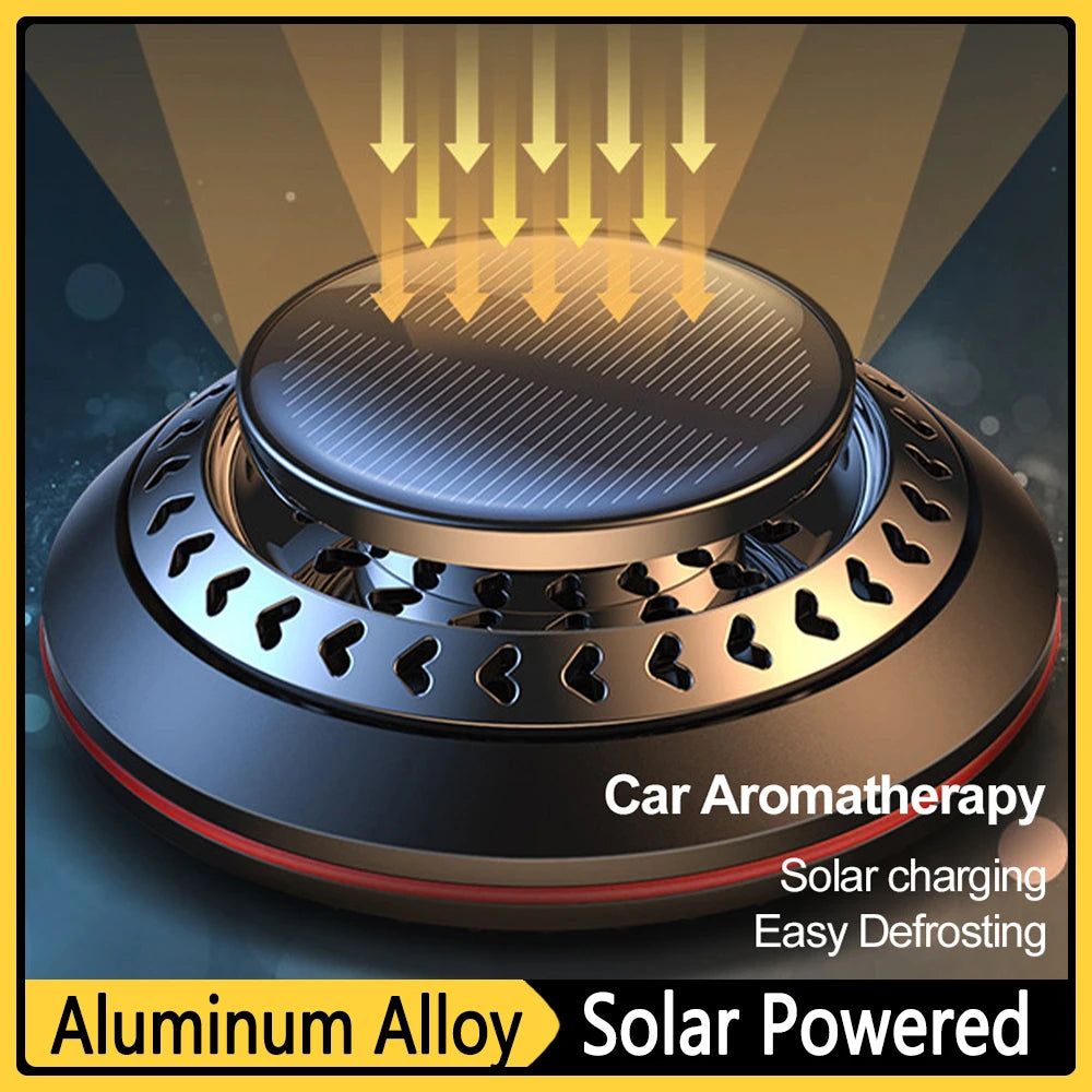 Solar Car Aromatherapy Levitating Rotating Air Freshener | Auto Interior Decoration