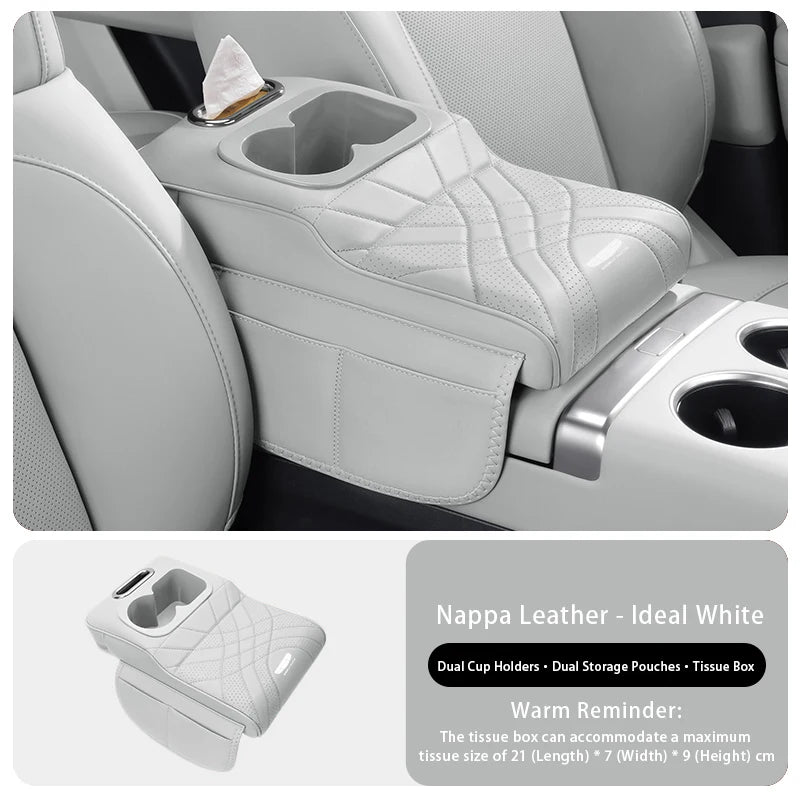 Car Center Console Armrest Cushion Cover For ‌GEELY EX5 EX2 Monjaro Tugella Storage Bag 2 Cup Holder Tissue Boxs Armrest Pad