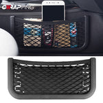 Car Mesh Storage Net Phone Holder with Elastic Top Cord
