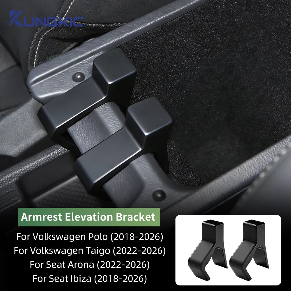 2pcs For Seat Arona/lbiza 2018-2026 Adjustable Elevation Bracket Armrest for Volkswagen VW Polo MK6 2018-2026 Taigo 2022-26