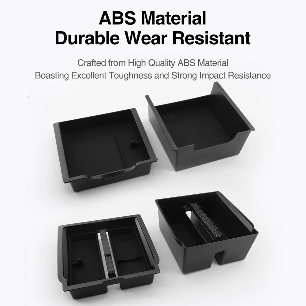 Heenvn For Tesla Model Y Juniper 2025 2026 Model YL Car Center Console Armrest Double-layer Storage Box Water Cup Mat Organizer