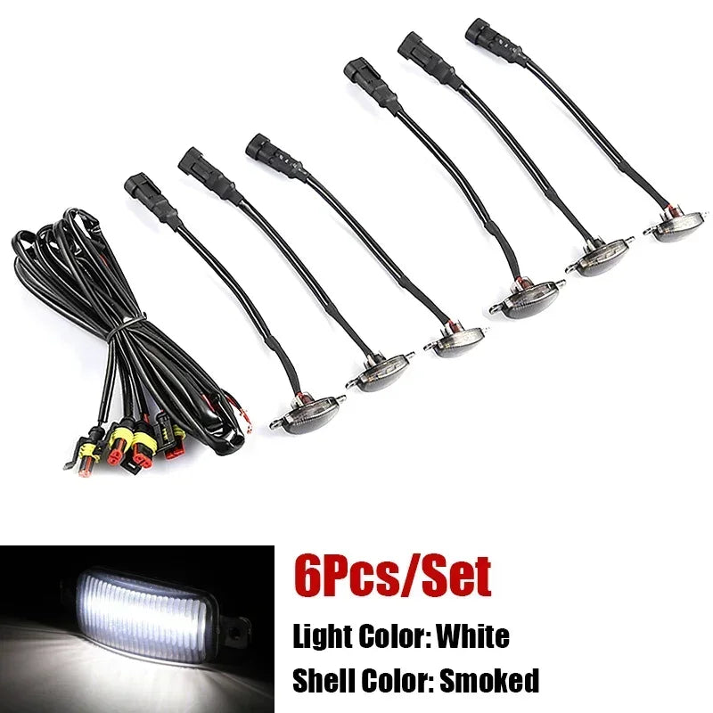 Universal LED Car Front Grille Lights | Eagle Eye Lamp with Harness for Pickup, Off-Ro close-up view