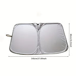 Titanium Silver Car Windshield Sunshade Foldable Parasol UV Protection