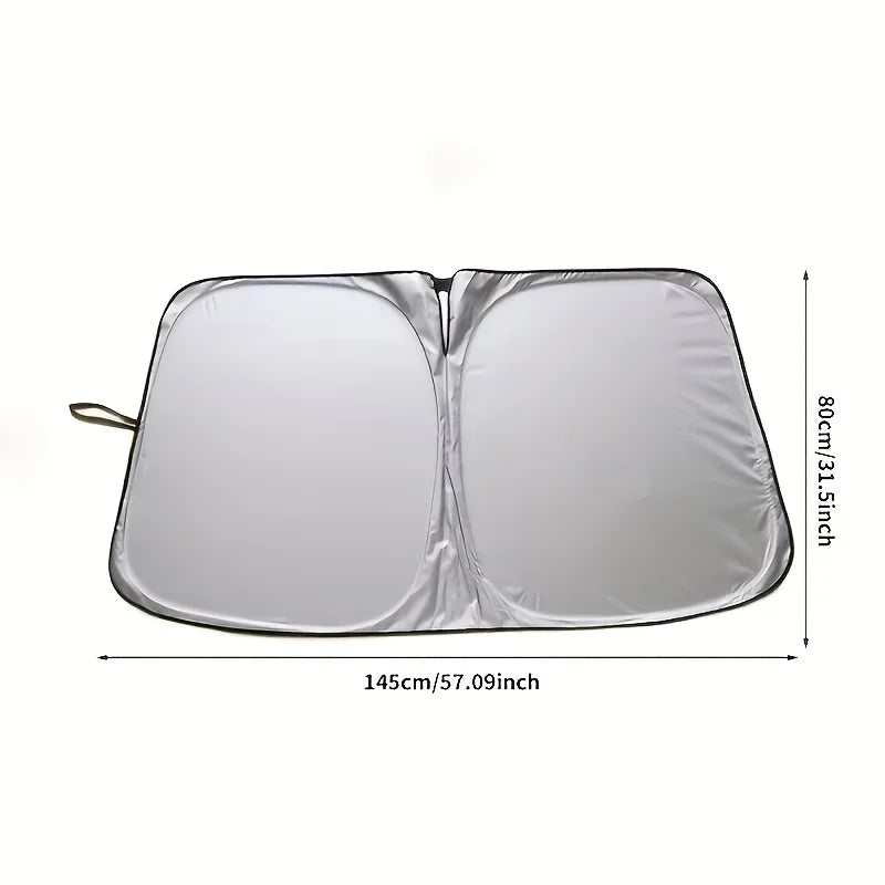 Titanium Silver Car Windshield Sunshade Foldable Parasol UV Protection