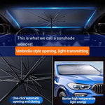 Foldable Car Sun Shade Umbrella for Windshield UV Protection close-up view