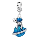 2025 New Hot Sale Original 925 Silver Charm Beads Fit Bracelet For Women Space astrona close-up view