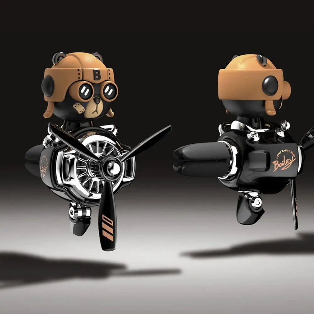 Shaking Head Air Freshener Helicopter Car Air Vent Fragrance Skull Doll Skeleton Car D close-up view