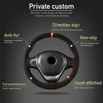 Fur Steering Wheel Cover with Needles and Thread, Anti-Slip detail view