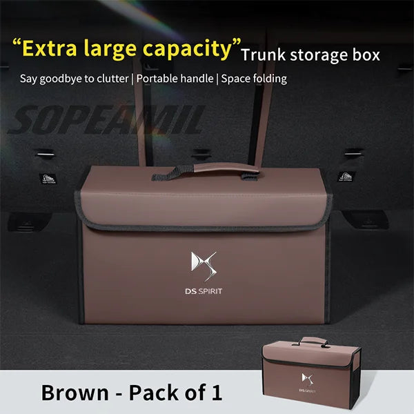 DS Automobiles Trunk Storage & Organizer Box | Premium Leather Finish for DS3 to DS9 close-up view