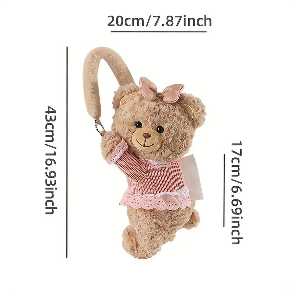 Cute Bear Napkin Organizer Car Tissue Holder for Seat Back Headrest SUVs MPVs Trucks