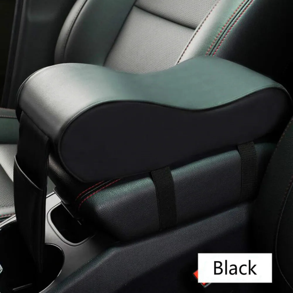 Ergonomic Soft Artificial Leather Car Armrest Pad Automotive Interior Center Console Box Protective Seat Cover with Curve Shape