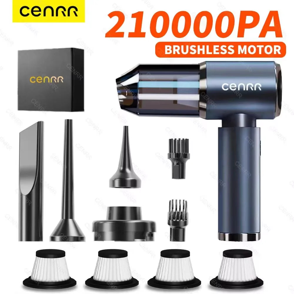 CENRR 210000PA Mini Car Vacuum Cleaner | Wireless Handheld Portable Vacuum