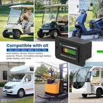 LED Battery Meter 12V-72V Power Monitor | Waterproof Battery Gauge for RV Golf Cart B alternate view