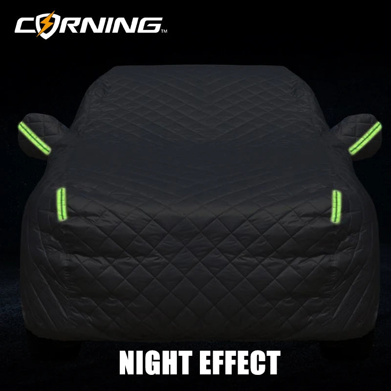 Outdoor Car Cover Thickened All-Weather Protection | Waterproof Snow Sun Hail Cover f lifestyle view