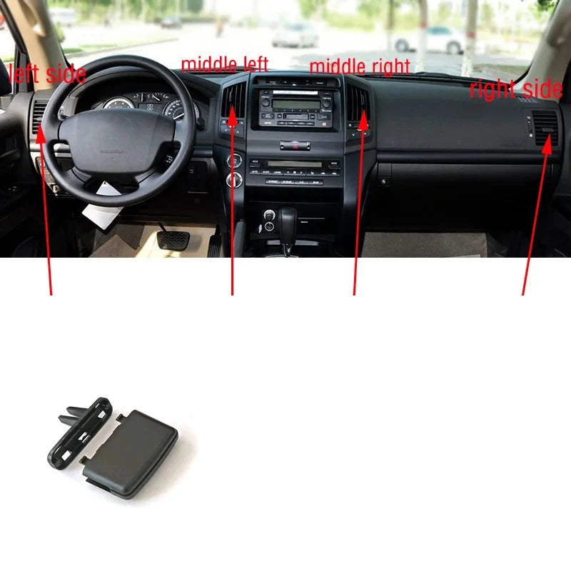 For Toyota Land Cruiser LC200 FJ200 2008-2017 Car Front Dashboard Air Conditioner Outlet A/C Air Conditioning Vents Tab Clip
