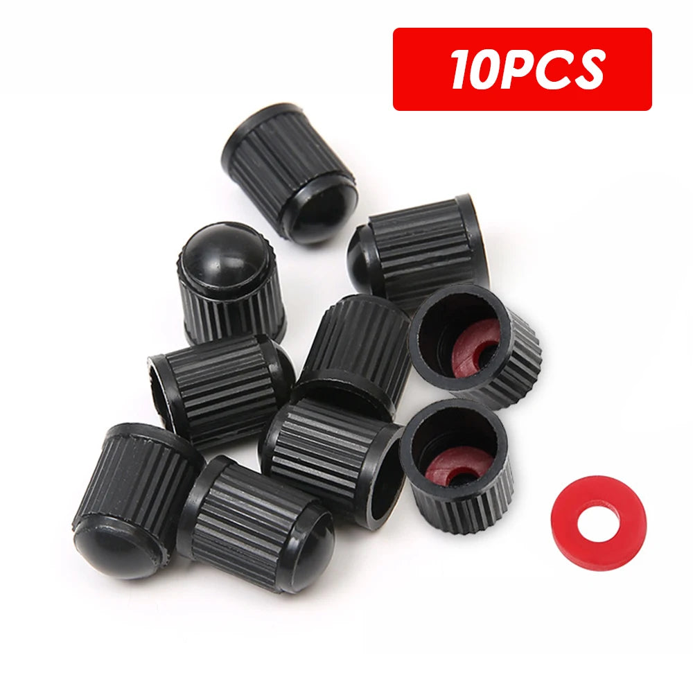 Plastic Tire Valve Dust Caps | Universal Schrader Stem Covers for Car, Bike, Truck lifestyle view