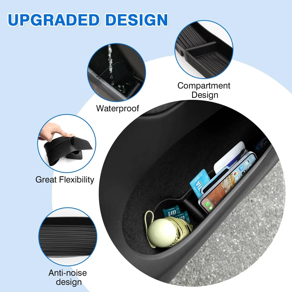For Tesla Model Y 2025 2026 Juniper Door Side Storage Box Front Rear Model 3 Door Stor close-up view
