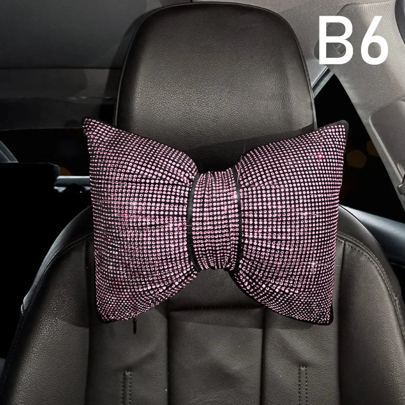 Ladies Car Interior Accessories Shiny Diamond Universal Car Seat Cover Fashion Luxu additional angle