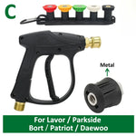 Pressure Washer Gun Kit with Quick Connect Nozzle and Hose Adapters | Compatible with close-up view