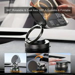 360° Adjustable Vacuum Magnetic Phone Holder Upgraded Fold Suction Cup Phone Stand Car close-up view