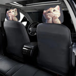 Two cute cat car headrest covers, car interior accessories, daily universal, anti-oil lifestyle view