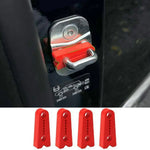 4pcs Car Door Lock Shock Absorber Silicone Cover Noise Reduction & Anti-Collision Pad, close-up view