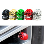DSYCAR 4Pcs Skull Tire Valve Caps | Universal Dustproof Stem Caps lifestyle view