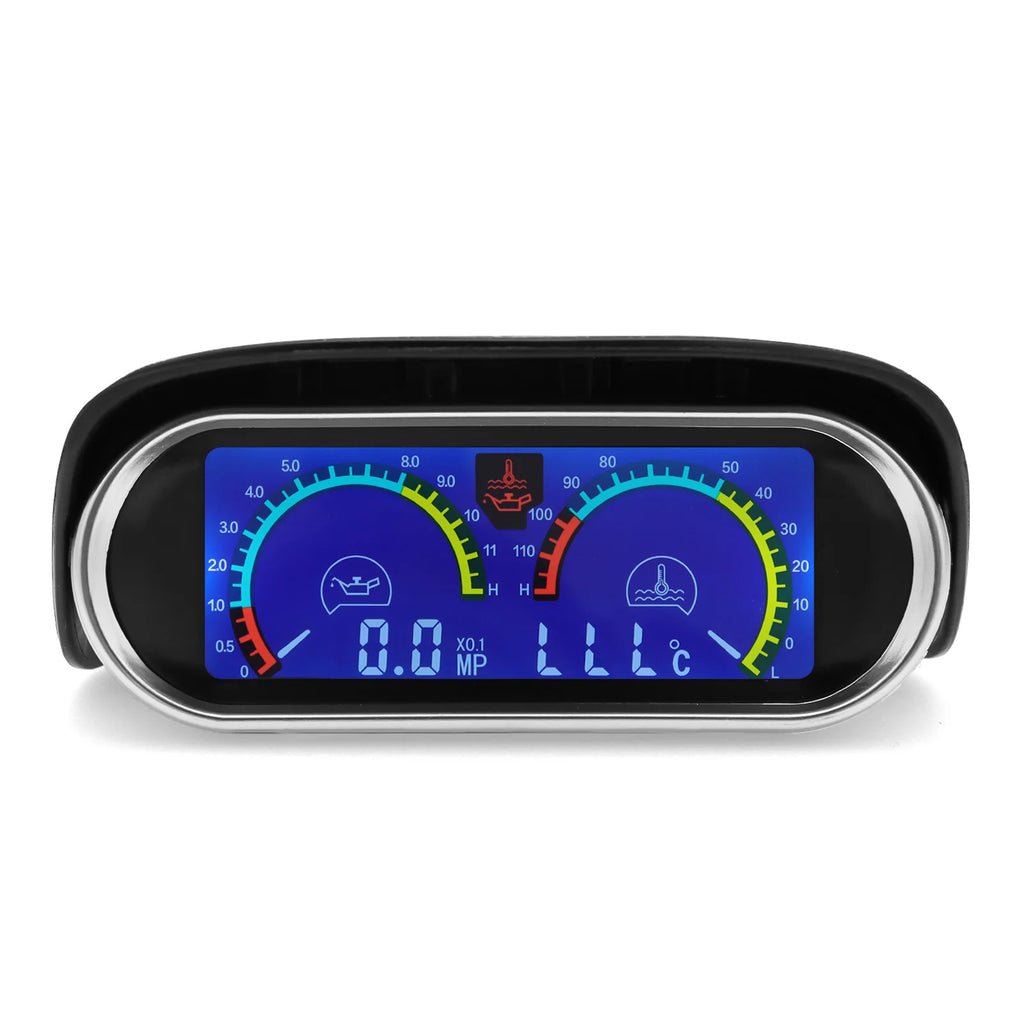 2 in 1 Car LCD Gauge Digital Water Temperature Meter and Oil Pressure | 1/8 NPT Sensor f detail view