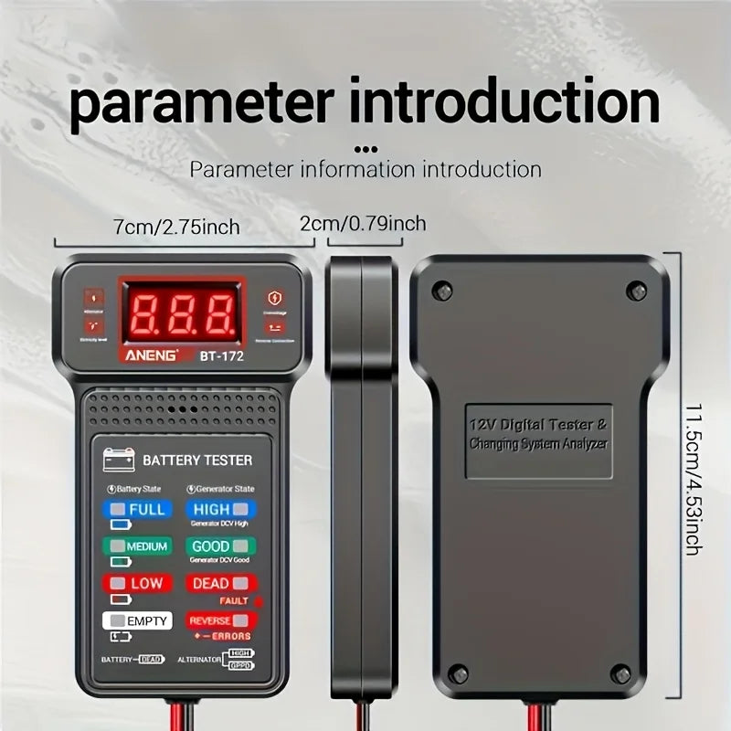 Smart Car Battery Tester, Suitable for Home Self-Checking/Repair Shops, One-Click Dia alternate view