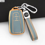 TPU Car Remote Key Case Cover Shell Fob Keychain For Toyota Prius Camry Corolla CHR C- close-up view