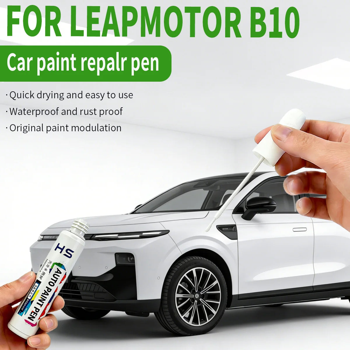 For Leapmotor B10 Scratch Removal and Paint Repair Pen Optical white Metal Black Ttundar Grey Sunris
