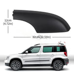 Skoda Yeti Roof Rack Cover Set 2009-2018 | Black Plastic Rail End Caps close-up view