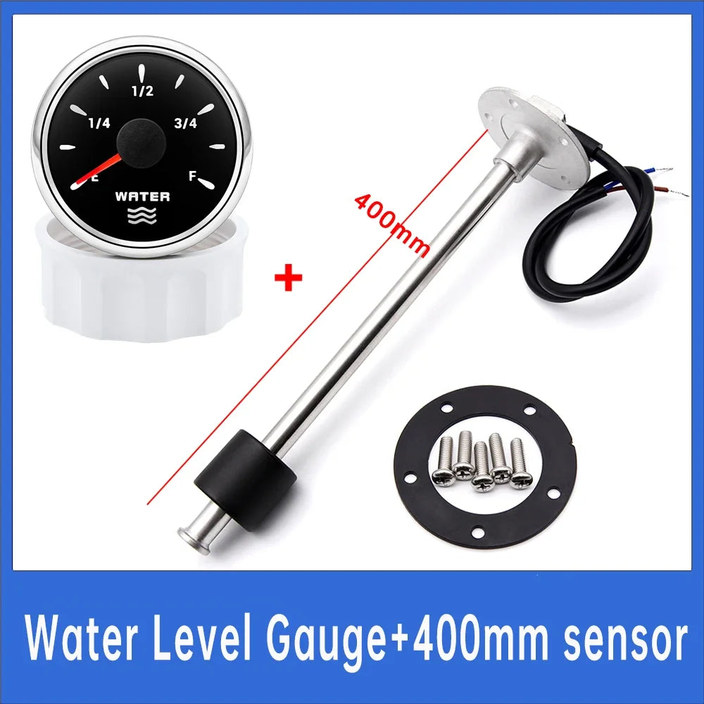 100mm-500mm Car Water Level Gauge Sensor with 7-Color Digital Pointer Indicator | 0 additional angle